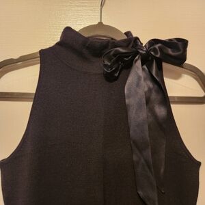 Anne Taylor Black Sleeveless Turtleneck
